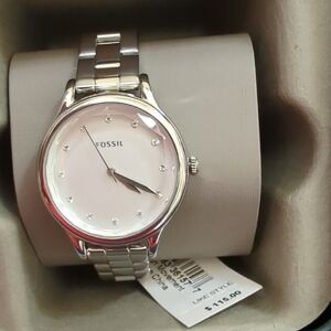 Fossil Women's Silver and White Watch